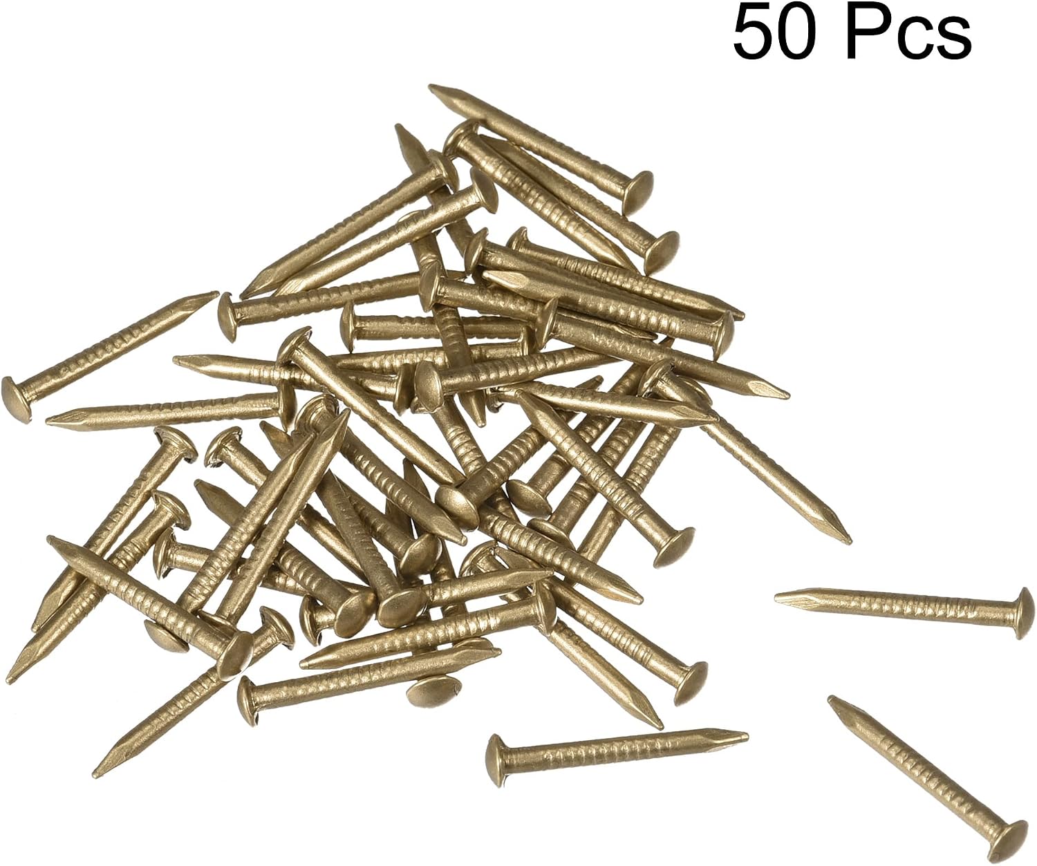 sourcing map Small Tiny Brass Nails 1.2x12mm for DIY Decorative Pictures Wooden Boxes Household Accessories 50pcs - Image 4