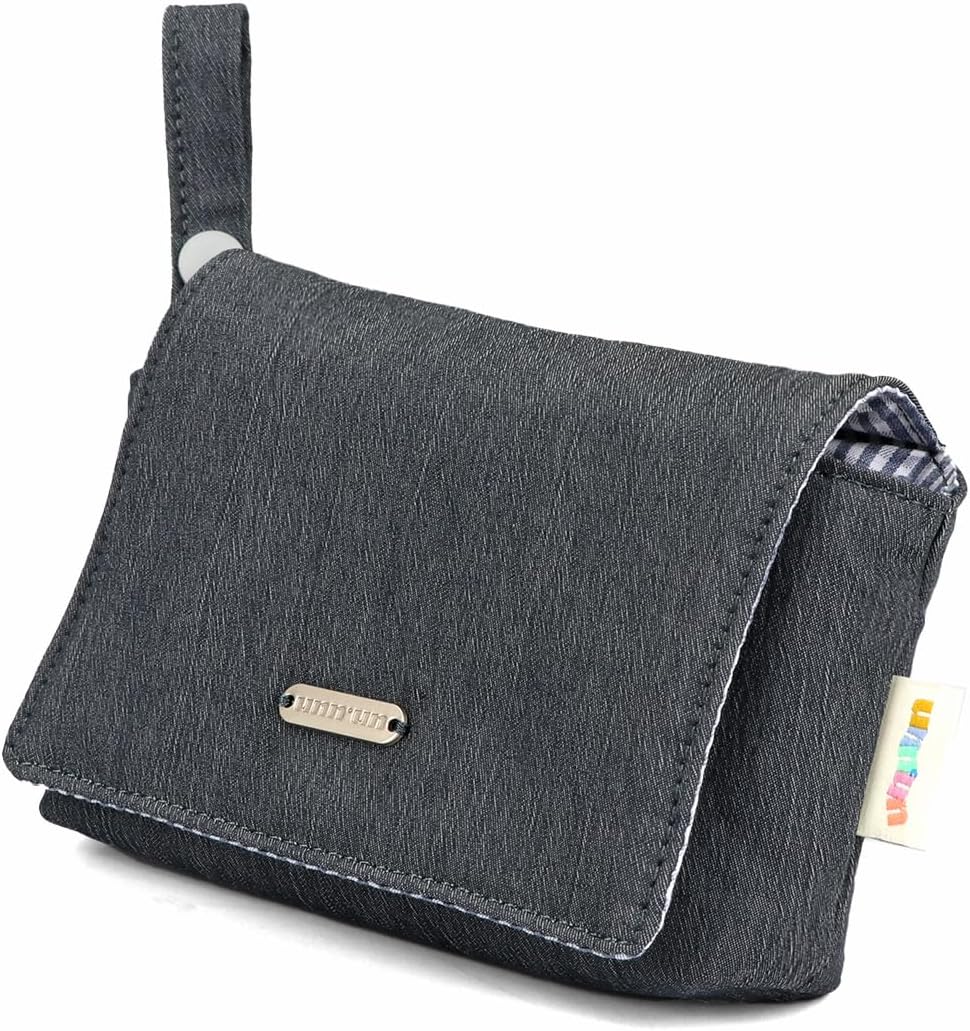 Small Camera Bag Protective Pouch Digital Camera Case Travel Compact Camera Holder with Pocket for Accessories SD Card (Blue)
