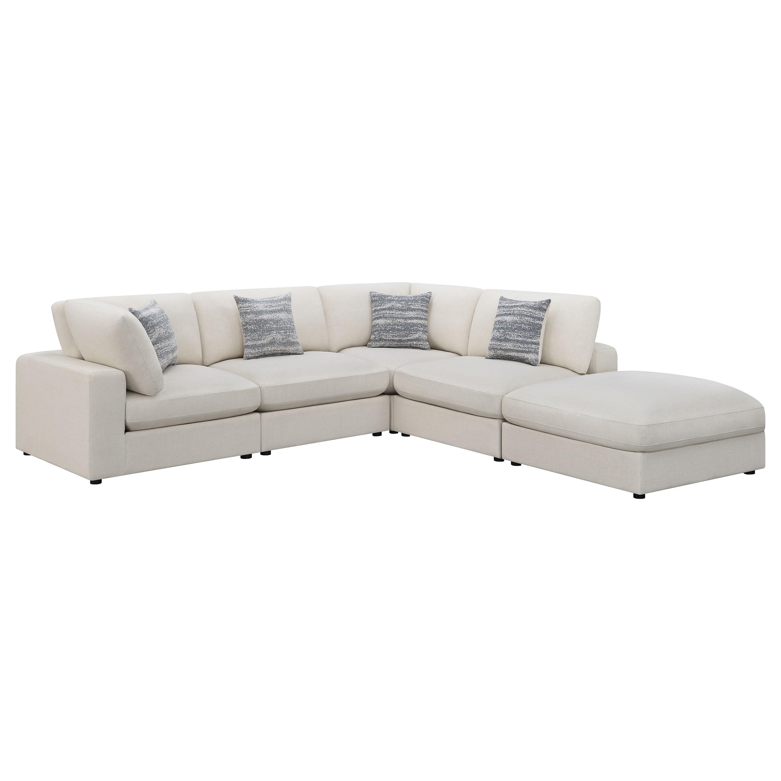 Coaster Home Furnishings Serene 5-Piece Modular Sectional Sofa in a living room setting