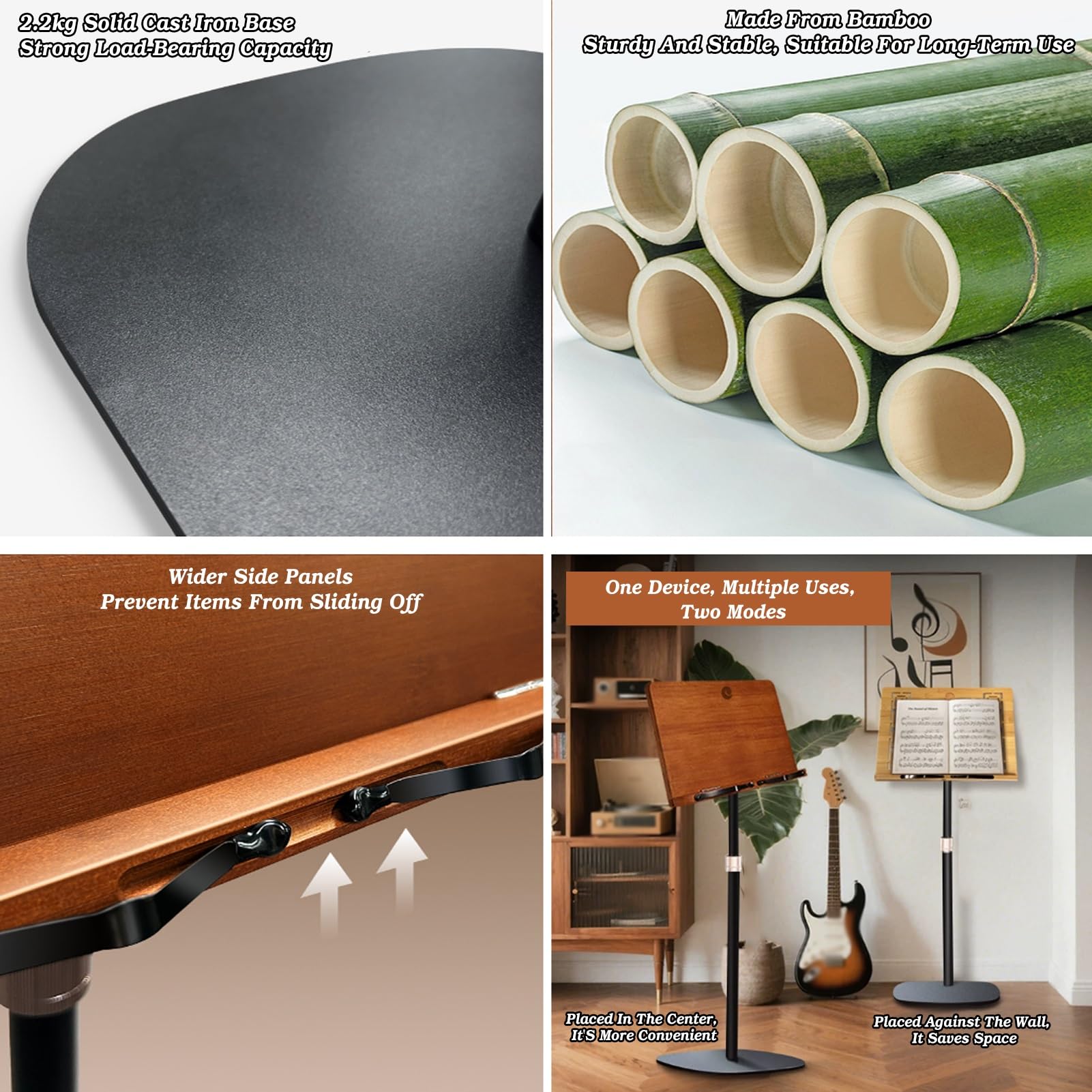 Generico Leggio da Pavimento Regolabile (55-175 cm) - Supporto per spartiti e Libri Girevole a 180° per casa e Ufficio - Design Versatile ed ergonomico (Colore 1)