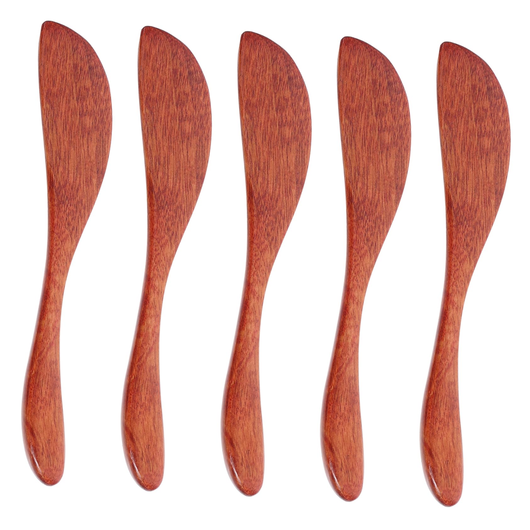Ciieeo 5pcs Wooden Butter Knife Bread Knife Scraper Spreader Cheese Tableware Jam Spreader Butter Spreaders Sandwich Cheese Butter Spreader Knife Wooden Butter Spatulas re-usable