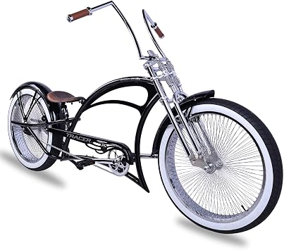 Tracer Scorpion Pro DTS Cruiser Bike 26 بوصة، 3.0 دراجة مروحية مطاطية للإطارات السمينة، سرعة واحدة للرجال والنساء البالغين، دراجة كروزر كبيرة الحجم U-tpye Hi-Ten Steel Frame