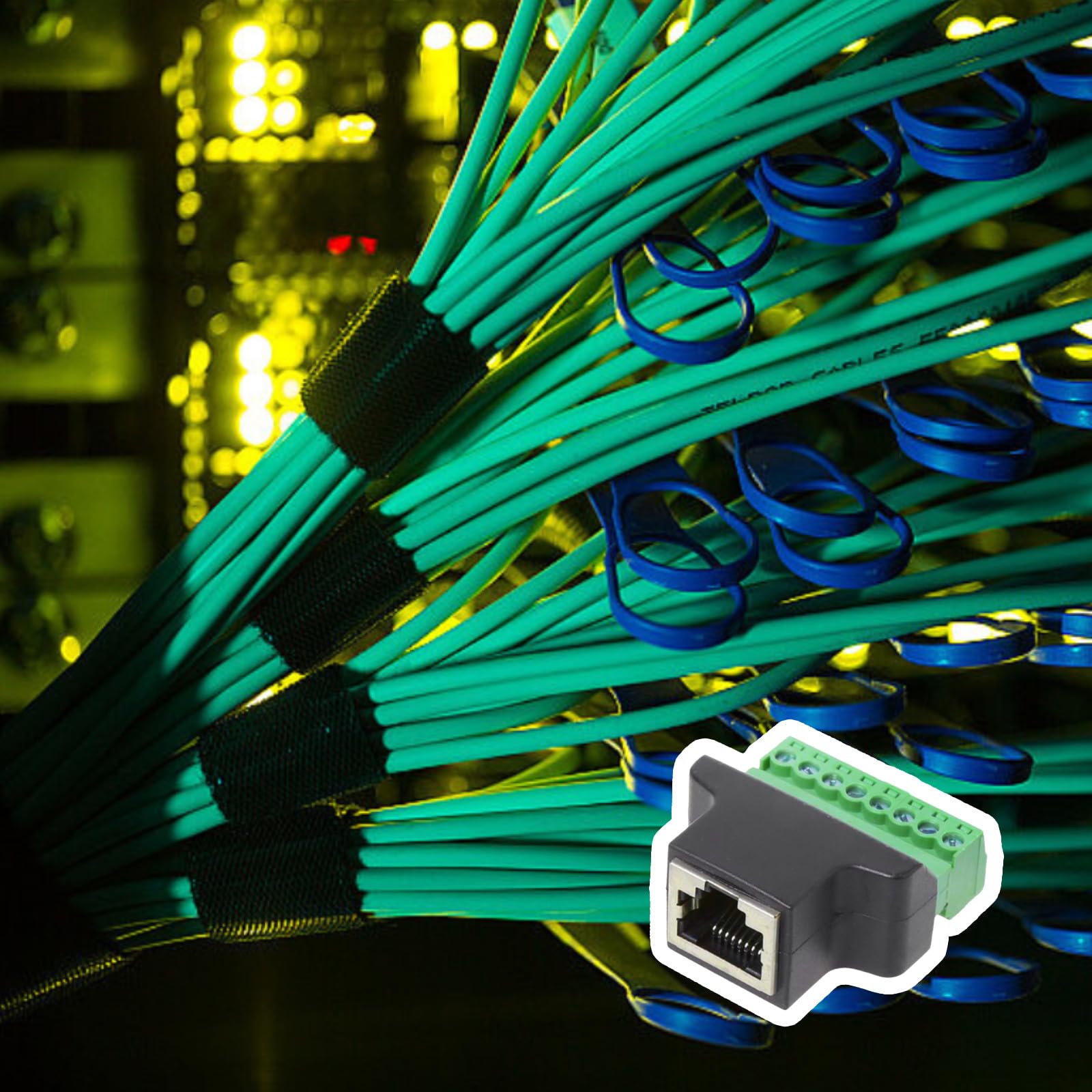 RJ45 Schraubklemmenadapter für DVR/NVR Überwachungskamera, RJ45 Stecker zu 8 Pin Klemmblock, lötfreie Verbindung