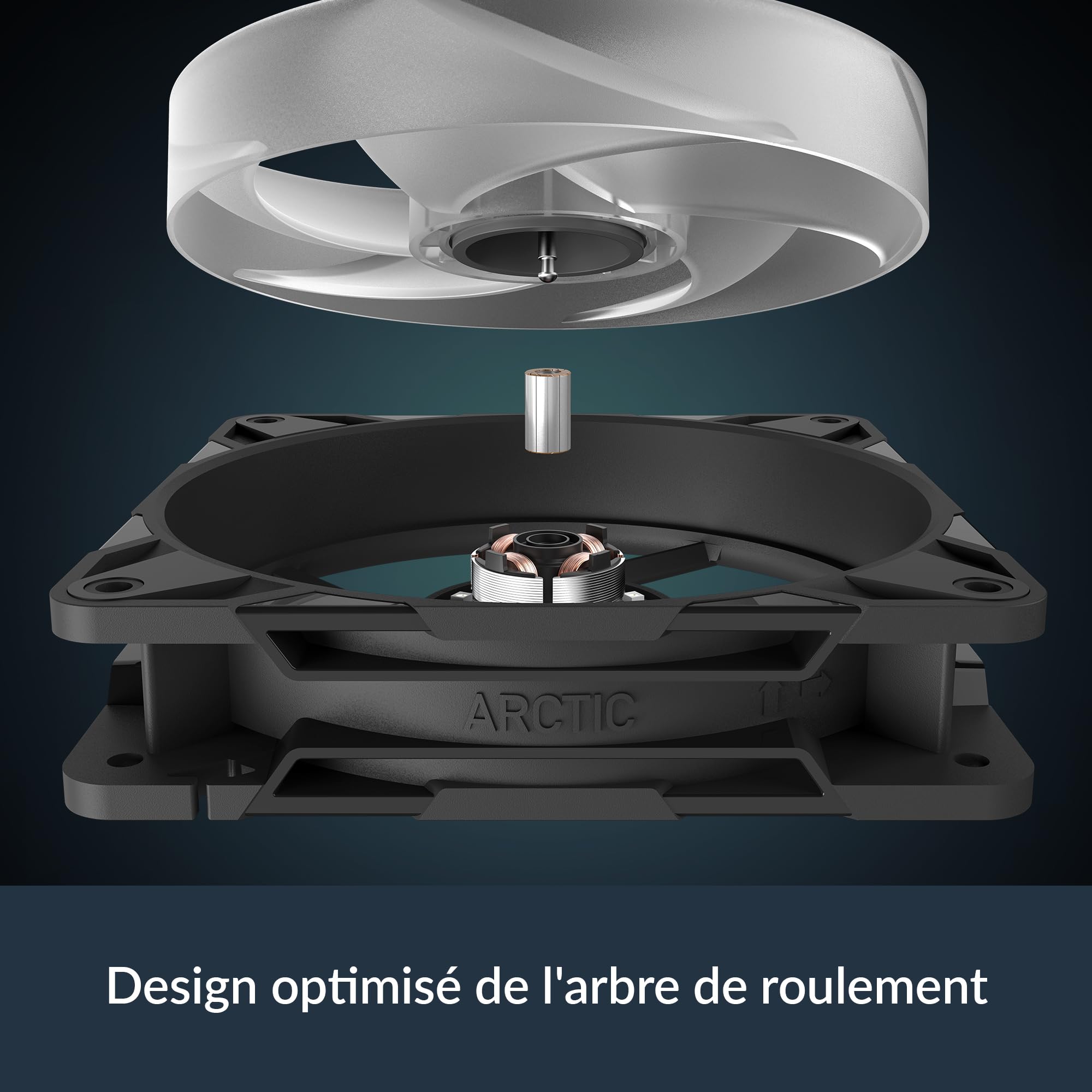 ARCTIC P12 Pro Reverse A-RGB – 3 Pack – 120 mm Ventilateur Premium avec flux d'air inversé, Ventilateur PWM avec répartiteur de câble en Y, 500-3000 rpm, 0 rpm <5% PWM, 5V D RGB, FDB, 4-Pin - Noir