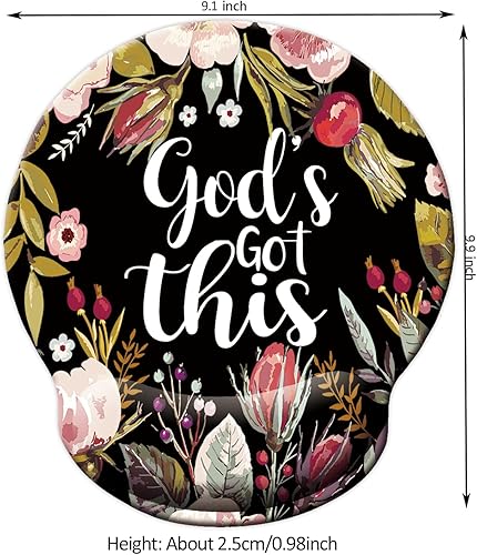 Miniatura 15 de Alfombrilla de mouse con versículo bíblico con frase en inglés "I can do all things through Christ who strengthens me, Philippians 4-13", diseño