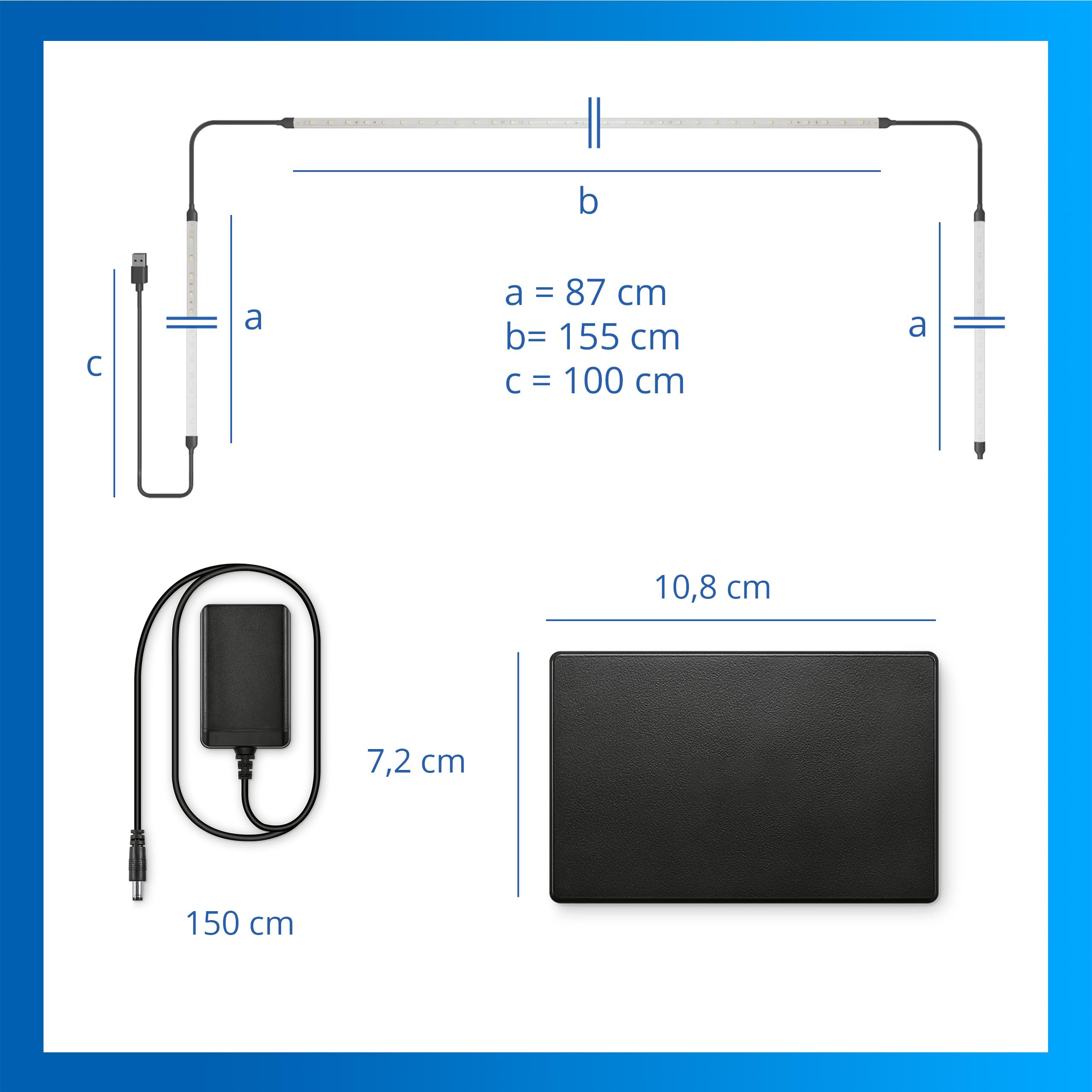 Philips Smart Lighting HDMI Sync Box, Striscia LED RGBIC per TV 75-85" | Luce dietro TV, Dimmerabile, Sincronizzazione con film e musica, HDMI 2.0 4K a 60 Hz, Smart Home, Compatibile con WiZ