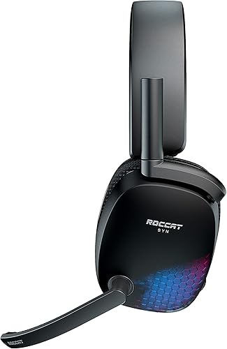 Vista 13 de ROCCAT Syn Pro Air - Auriculares inalámbricos de audio envolvente 3D ligeros con iluminación AIMO RGB y duración de la batería durante todo el día