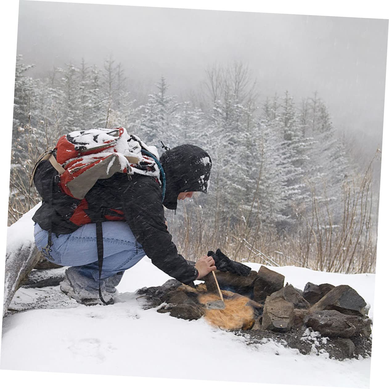 Gogogmee Professional Firestarters 3pcs Jute Silk Fire Tools Camping Flame Starter Accessories