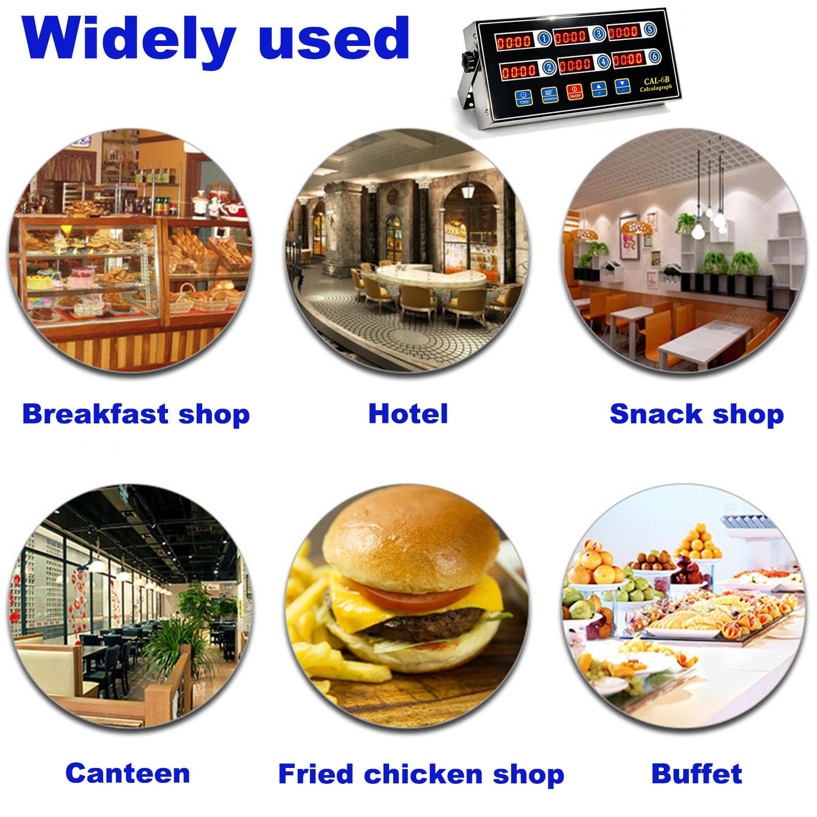 Komercyjny 6-kanałowy Minutnik Kuchenny, Minutnik Kuchenny W Restauracji, Wodoodporny Panel, Regulowana Głośność, Głośny Alarm, Idealny Do Domowych Wypieków W Restauracji Wiele Niezależnych Timerów