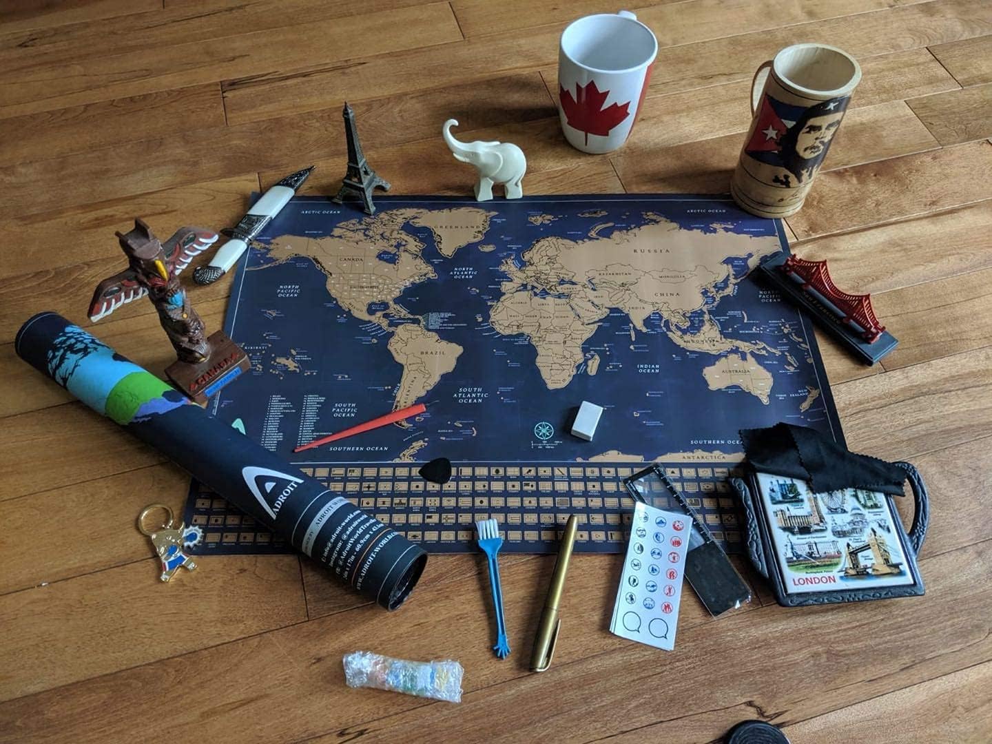 Adroit World Scratch Map