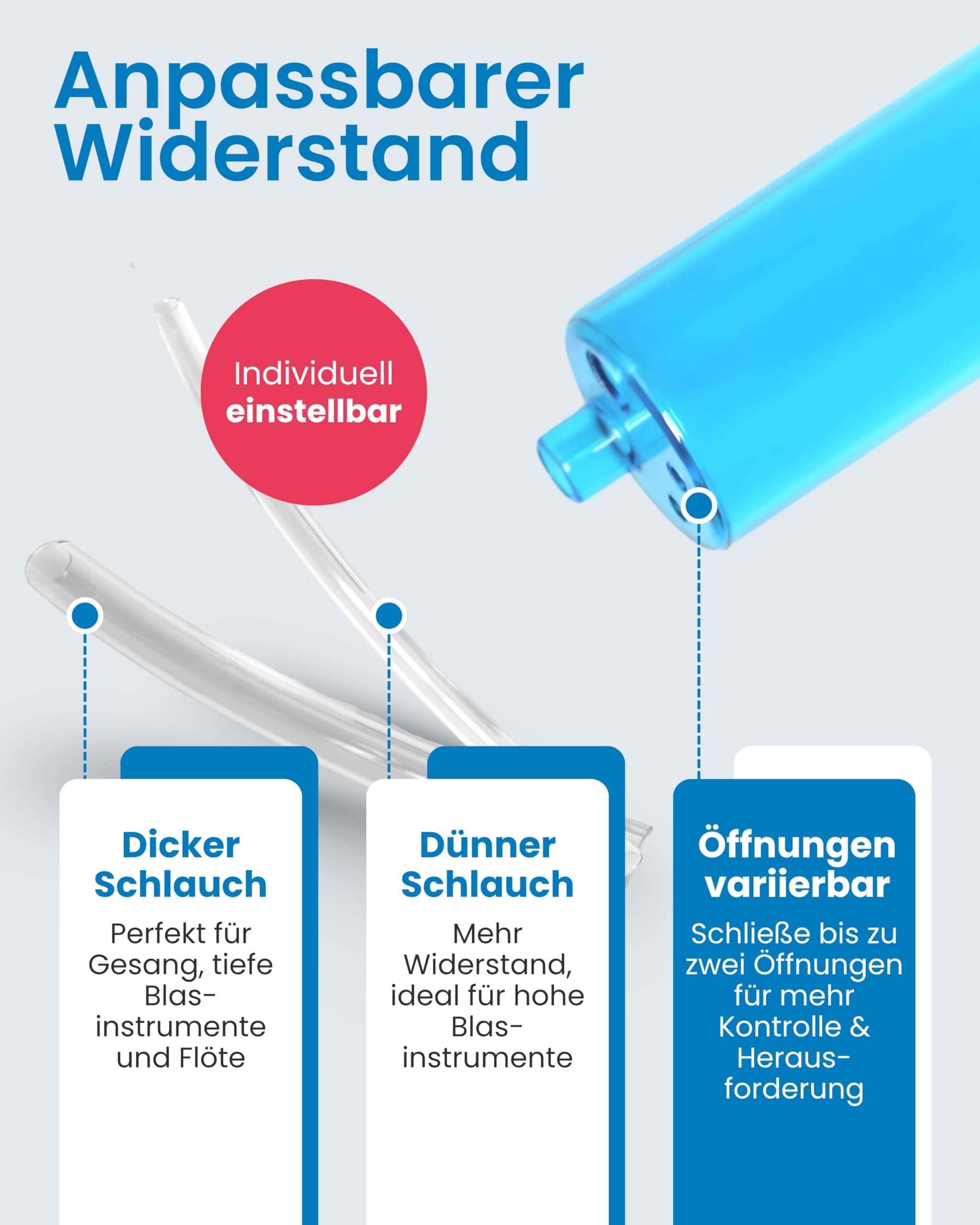 HaB Musiker-Set Flow-Ball ULTRA + Breath Builder I Atemtrainer zur Optimierung einer konstanten Luftsäule & zur Optimierung des Lungenvolumens I Atemtrainings-Set für in- & exspiratorische Atemübungen