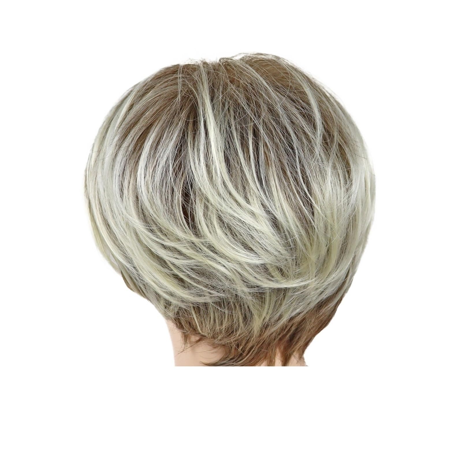 1 szt. Syntetyczna peruka z krótkim bobem i grzywką Proste blond peruki dla kobiet fryzury Mama Prezenty Moda Codzienny Cosplay Śmieszne