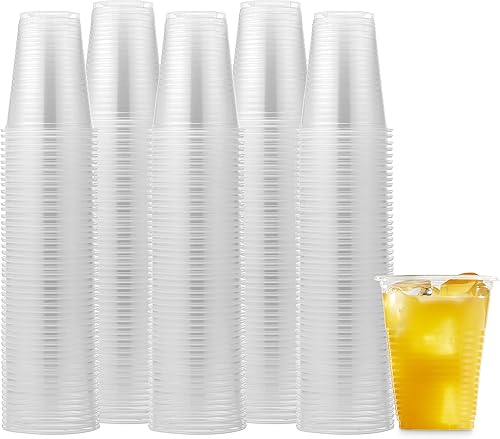 Miniatura 6 de Munfix Paquete de 500 vasos de plástico transparente de 7 onzas, vasos desechables para fiestas, vasos de plástico transparente a granel para