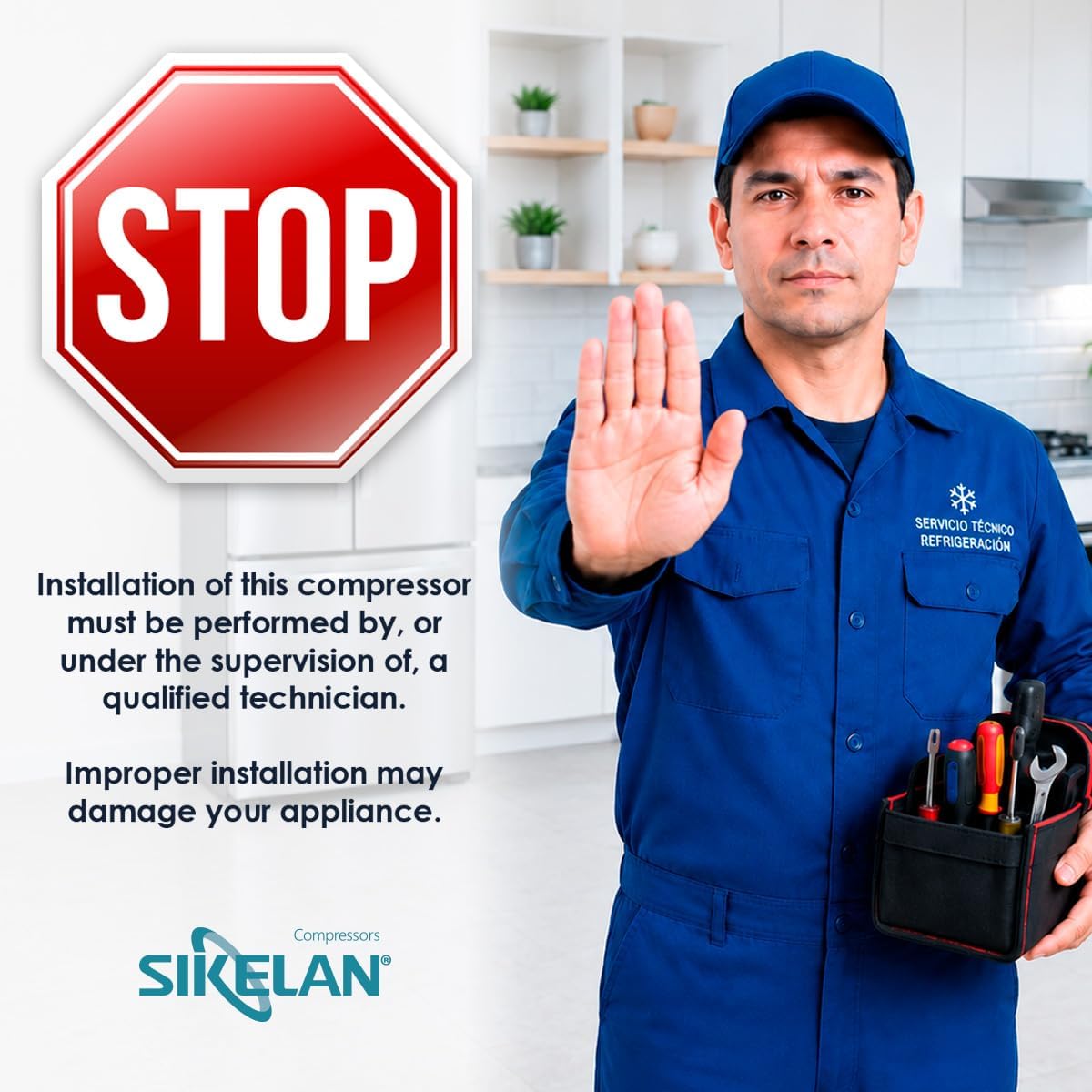 Sikelan Refrigerator Compressor 1/5 HP R600a – Quiet, Energy Efficient image 3