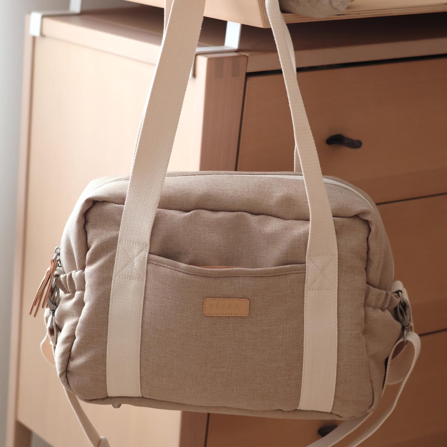 Béaba, Wickeltasche für Babys, Mehrere Fächer, 10 Taschen, Reißverschluss Trolley-Koffer, Schultergurt, Isotherm-Tasche