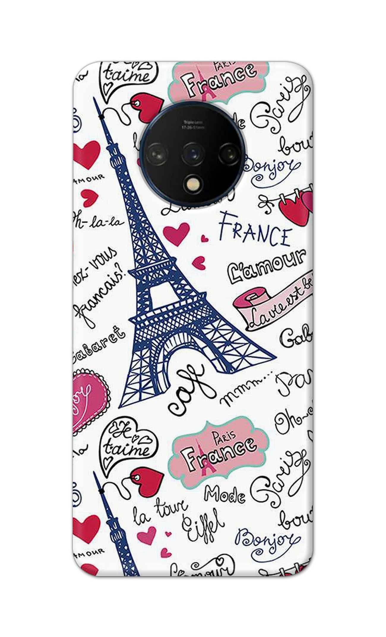 TEMADCASES� Lovers Famous Place Eiffel Tower in Paris Back Cover for Girls OnePlus 7T Back Cover -(S5) TEJ1002 (B0BKZL7CD2) Amazon Price History, Amazon Price Tracker