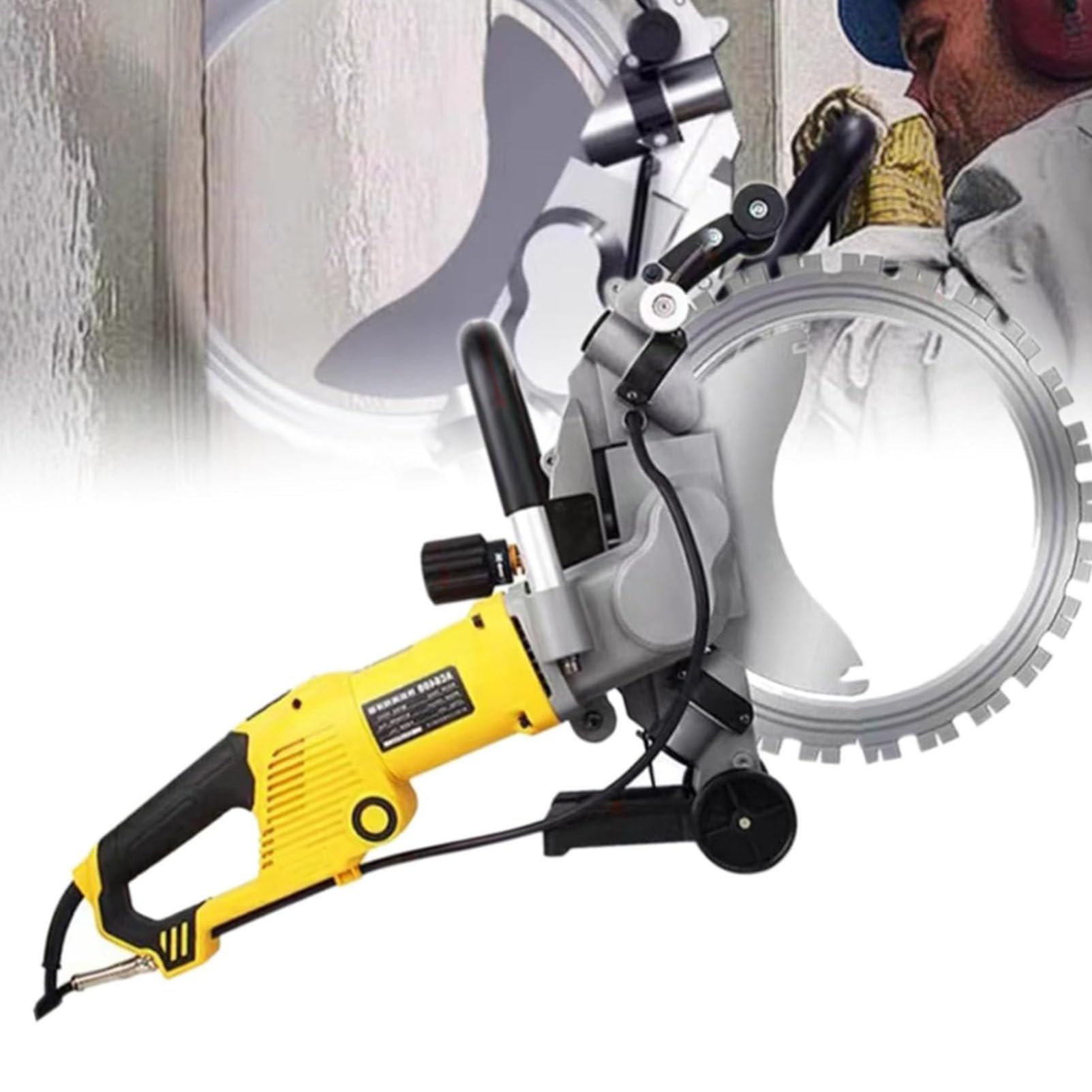 Sega toroidale per calcestruzzo potenziata, sega elettrica per calcestruzzo, sega toroidale elettrica per calcestruzzo, sega per scanalature per pareti in calcestruzzo con soppressione,WithoutToolbox