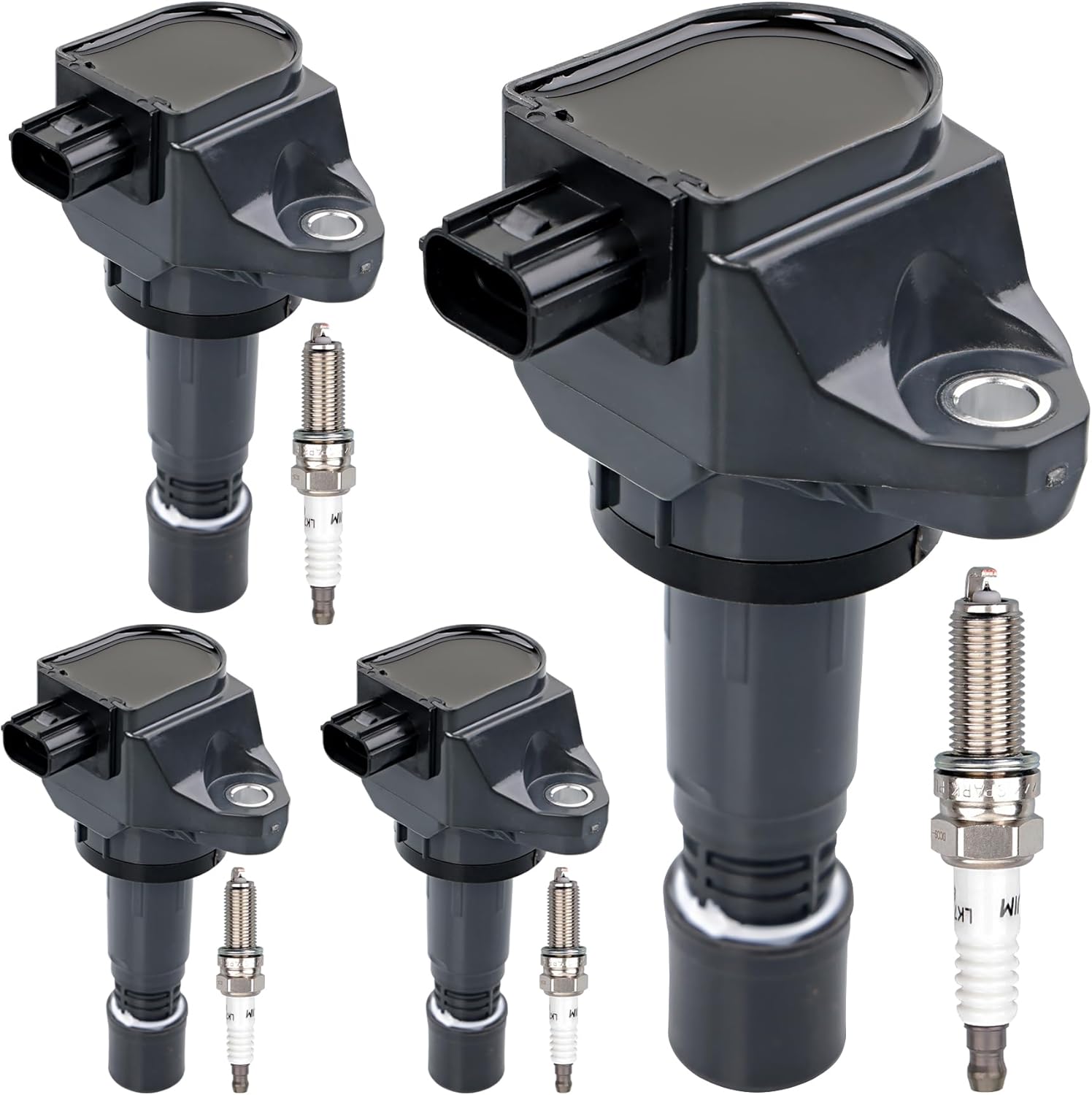 HQPASFY Ignition Coils Pack UF672 & Iridium Spark Plugs Set of 4 Compatible with 2012-2015 Honda Civic, 2016-2020 Honda HR-V, 2013-2015 Acura ILX, 1.8L, 2.0L Replaces # GN1042, 5C1880