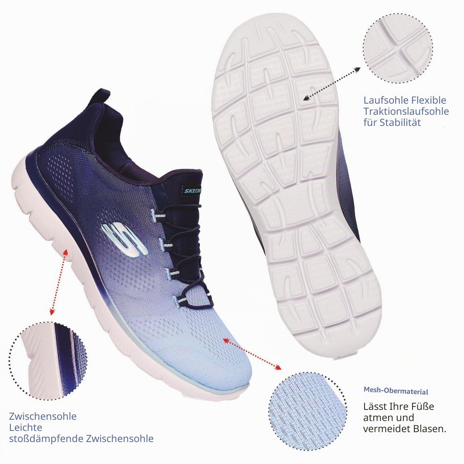 Skechers Damen Summits Bright Charmer Turnschuhe