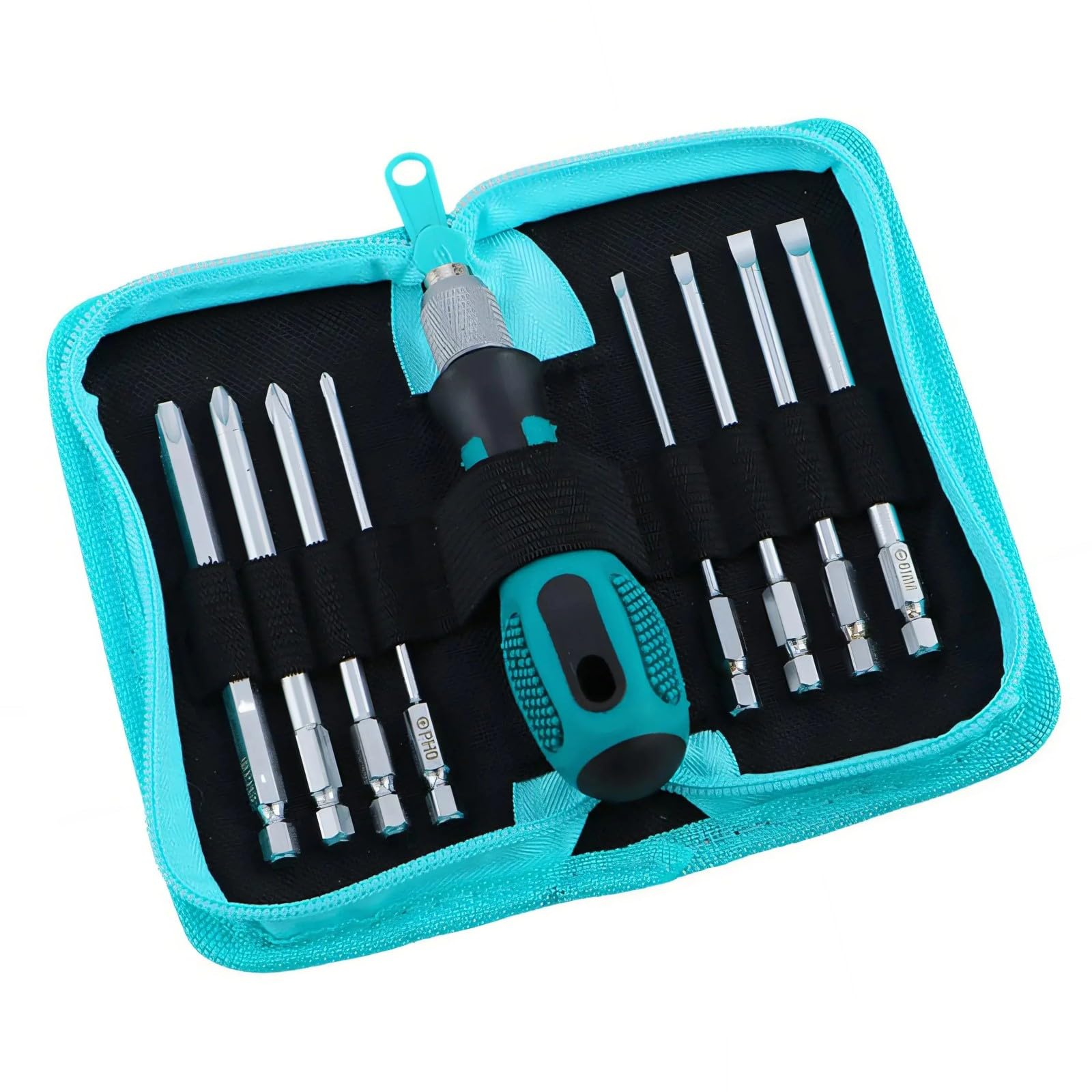 8 Piece Screwdriver Set with Multiple Bit Resistant Steel for Safe Fastening and Crafting Exchangeable Screwdriver Divisions