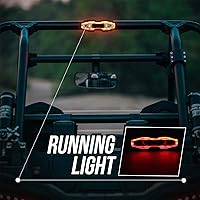 Vista 4 de Luces traseras LED de persecución, 5 modos (intermitente, cortesía, reversa, marcha y freno), barra de luz de freno de persecución para Polaris RZR