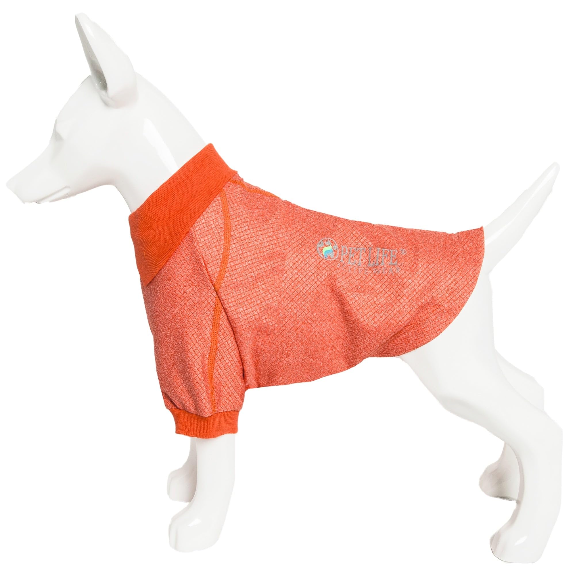 PetLife Active Playera Polo para Perro, a Prueba de mechas, elástica, Relajada, tamaño Grande, Color Naranja