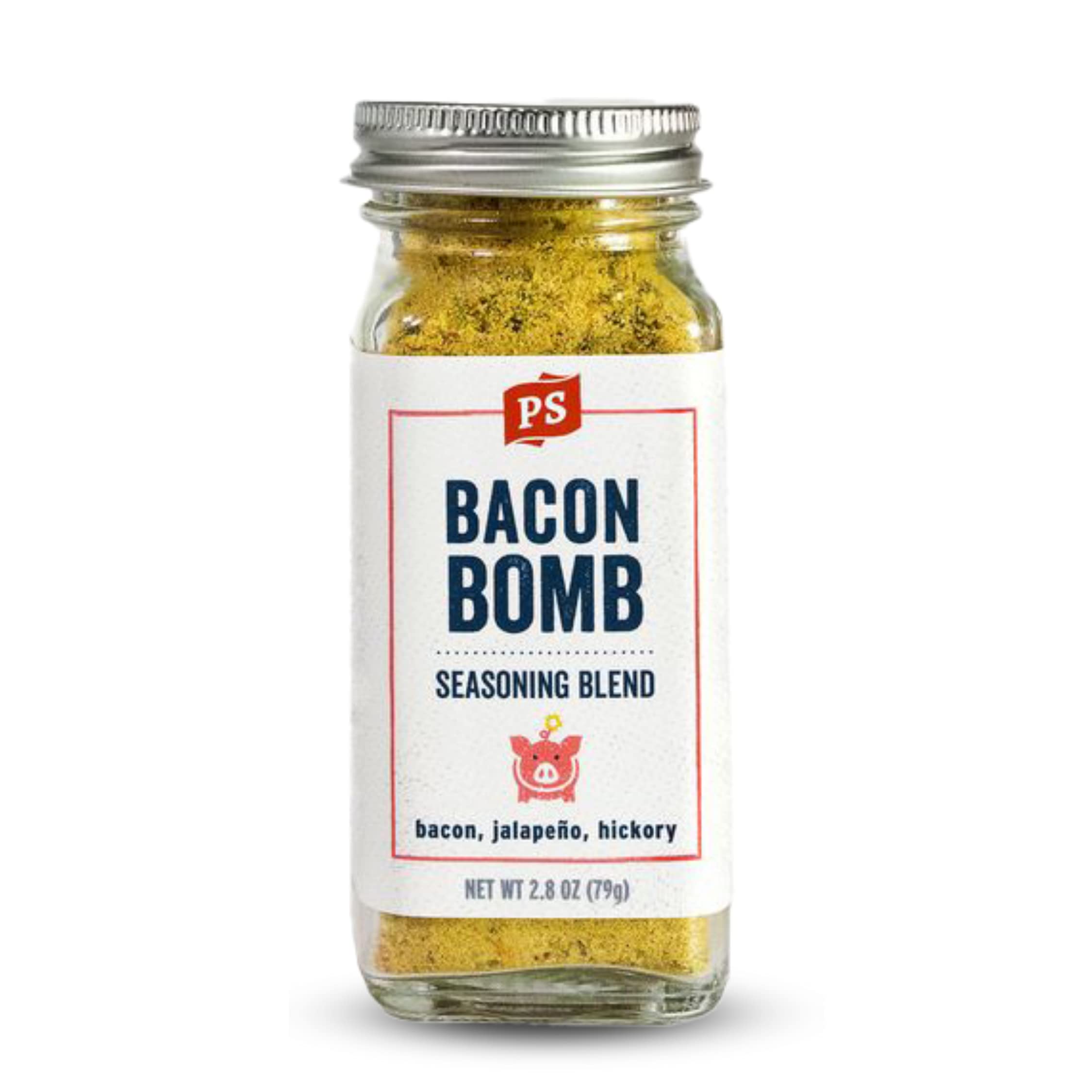 - PS Seasoning Bacon Bomb - Jalapeno Hickory All-Purpose Bacon Seasoning Powder with Spicy Jalapeno & Smoky Hickory Flavor - BBQ Dry Rub & Topping for Steaks, Pork, Chicken, Beef, Popcorn, French Fries
