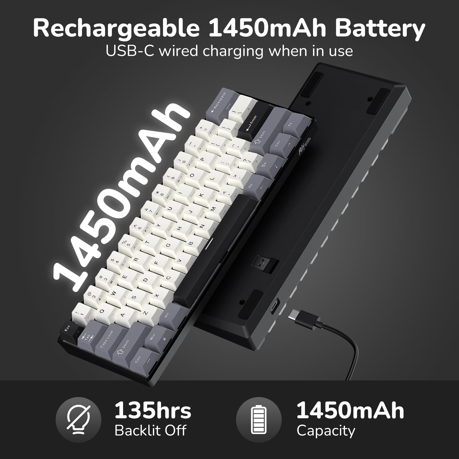 Amazon | RK ROYAL KLUDGE RK61 ワイヤレスメカニカルキーボード、60