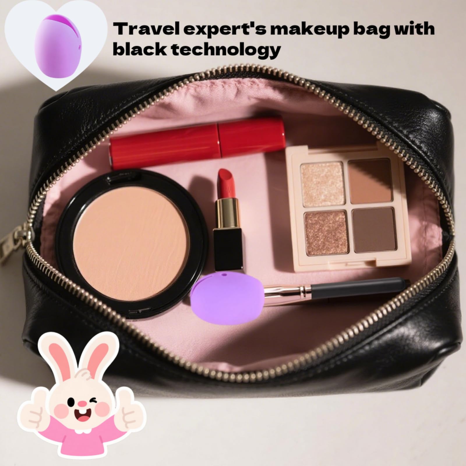 Lot de 3 protections réutilisables en silicone pour pinceaux de maquillage et rangement anti-poussière et voyage