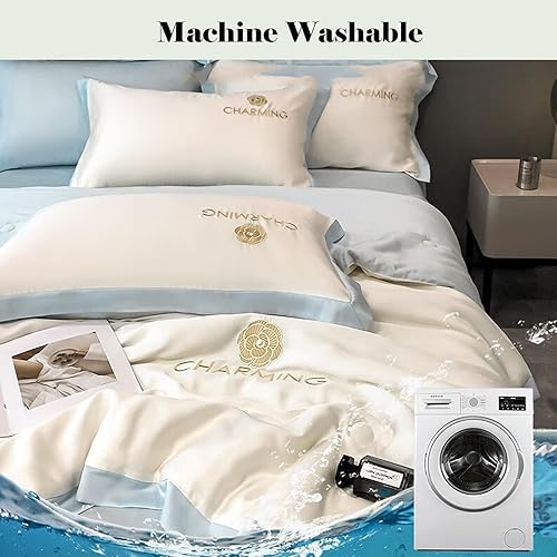 Miniatura 5 de Edredón de algodón fresco y ligero para verano, fresco como helado, manta ligera para verano con doble cara fría, edredón refrescante, edredón de