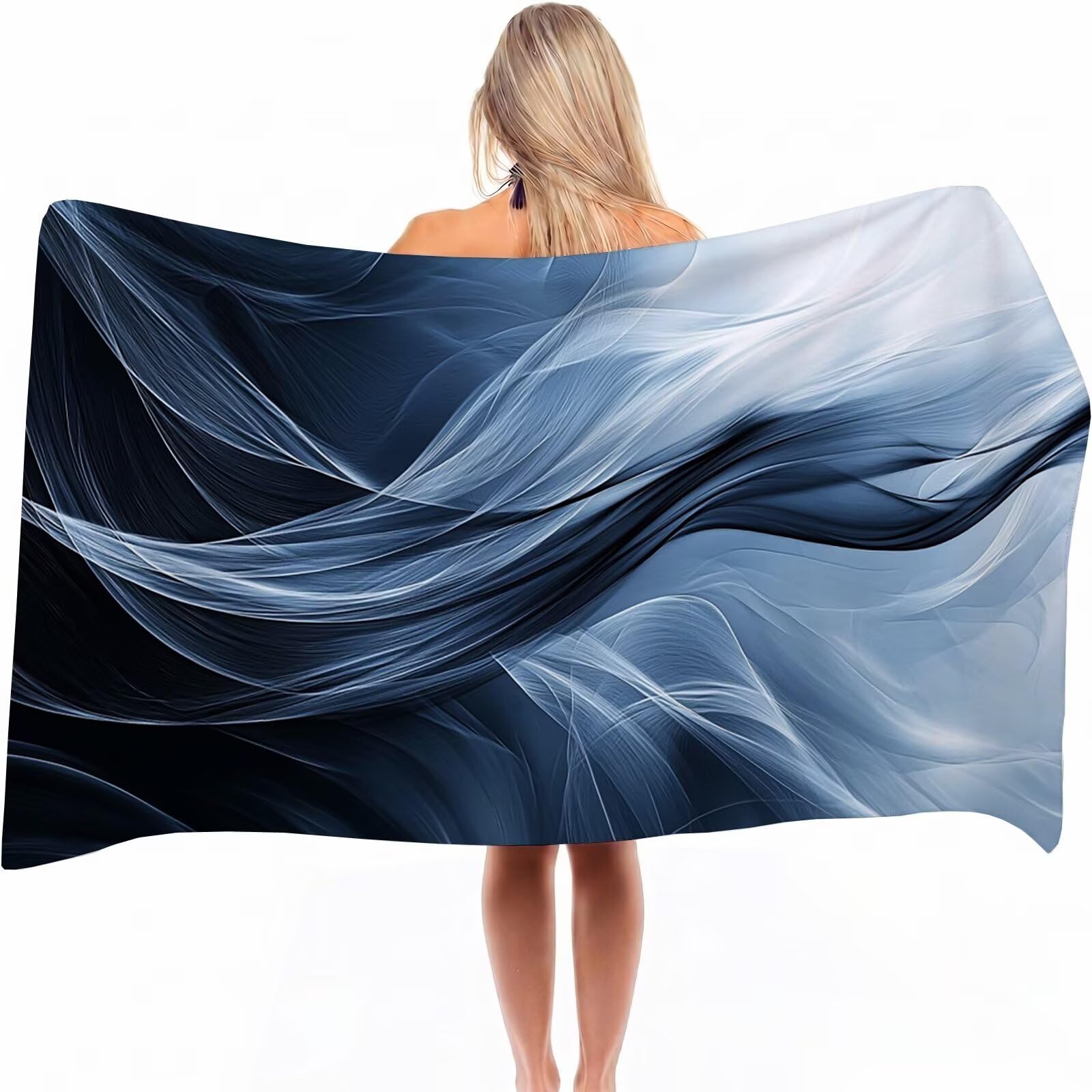 Drap de Bain Grande Taille XXL Serviette de Plage Microfibre 100x200cm pour Adulte Moderne