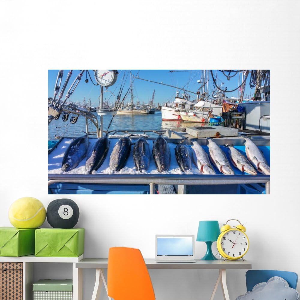 Wallmonkeys Fish Market Steveston Village Wall Mural Peel and Stick Graphic (72 in W x 41 in H) WM367986