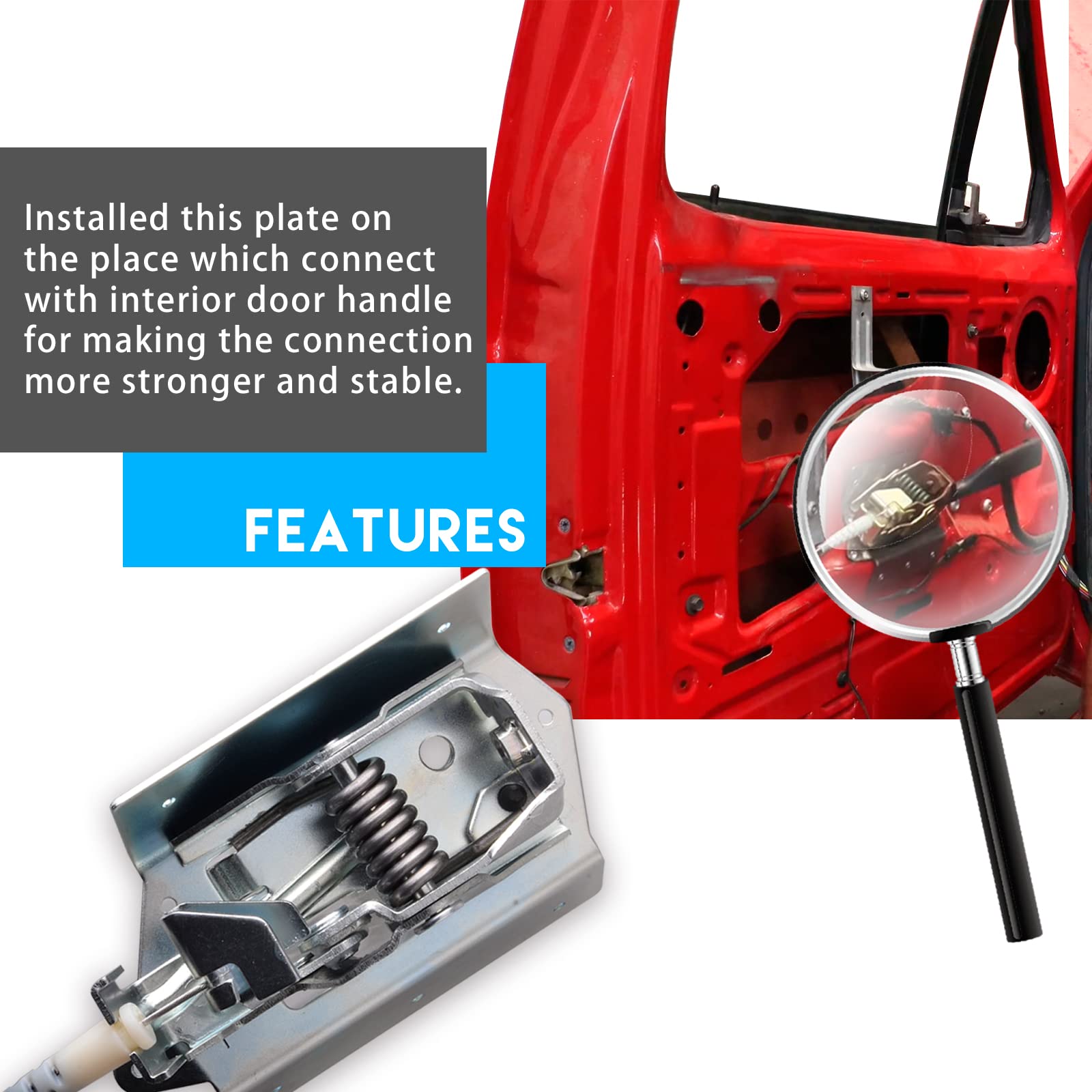 Unikpas Passenger Door Latch compatible for Ford F150 F250 199296 w