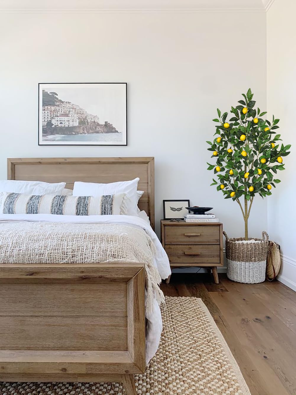 Oairse Kunstpflanzen Groß Zitronenbaum 150cm Kunstpflanze Künstliche Pflanze Kunstblume Innendekoration Kunst Pflanze wie echt im Topf für Tischdekoration, Büro, Badezimmer, Schlafzimmer, Wohnzimmer