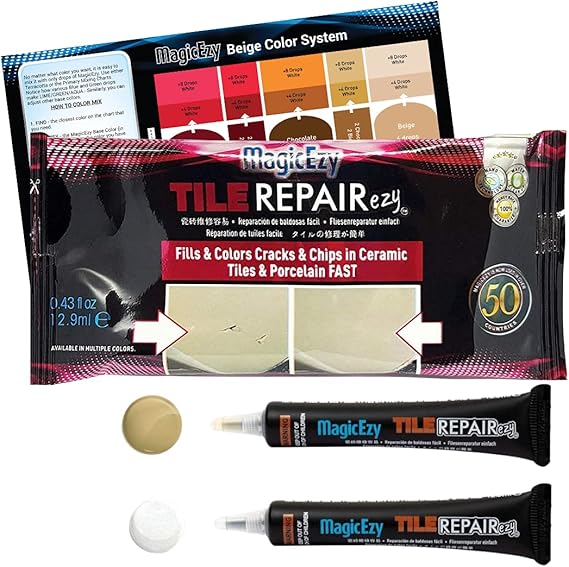 MagicEzy Tile RepairEzy Porcelain Tile Repair Kit Fix Cracked or