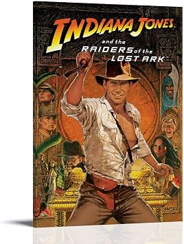 Shuei Indiana Jones Raiders of The Lost Ark Movie Poster for Bedroom Aesthetic Canvas Art Wall Decor 20x30inch50x75cm