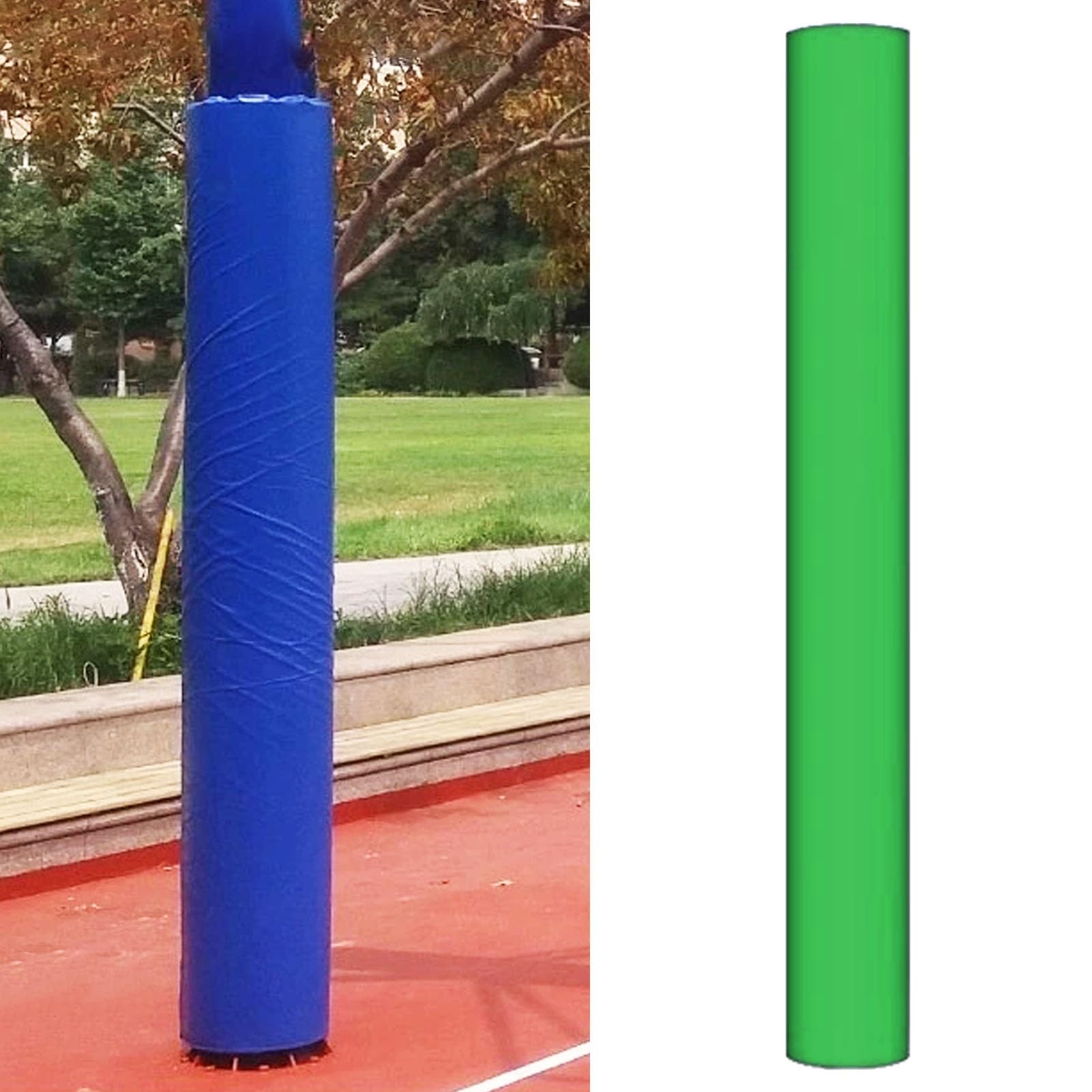 Podkładka na kijki do koszykówki na zewnątrz, wytrzymała poduszka ochronna na słupki 5 do 18 cm, idealna do garażu, piwnicy, placu zabaw i odporna na warunki atmosferyczne
