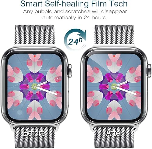 Miniatura 5 de LK [6 unidades] Protector de pantalla para Apple Watch 38 mm Series 3 2 1. Cobertura máxima sin burbujas antiarañazos iWatch 38 mm, Flexible TPU