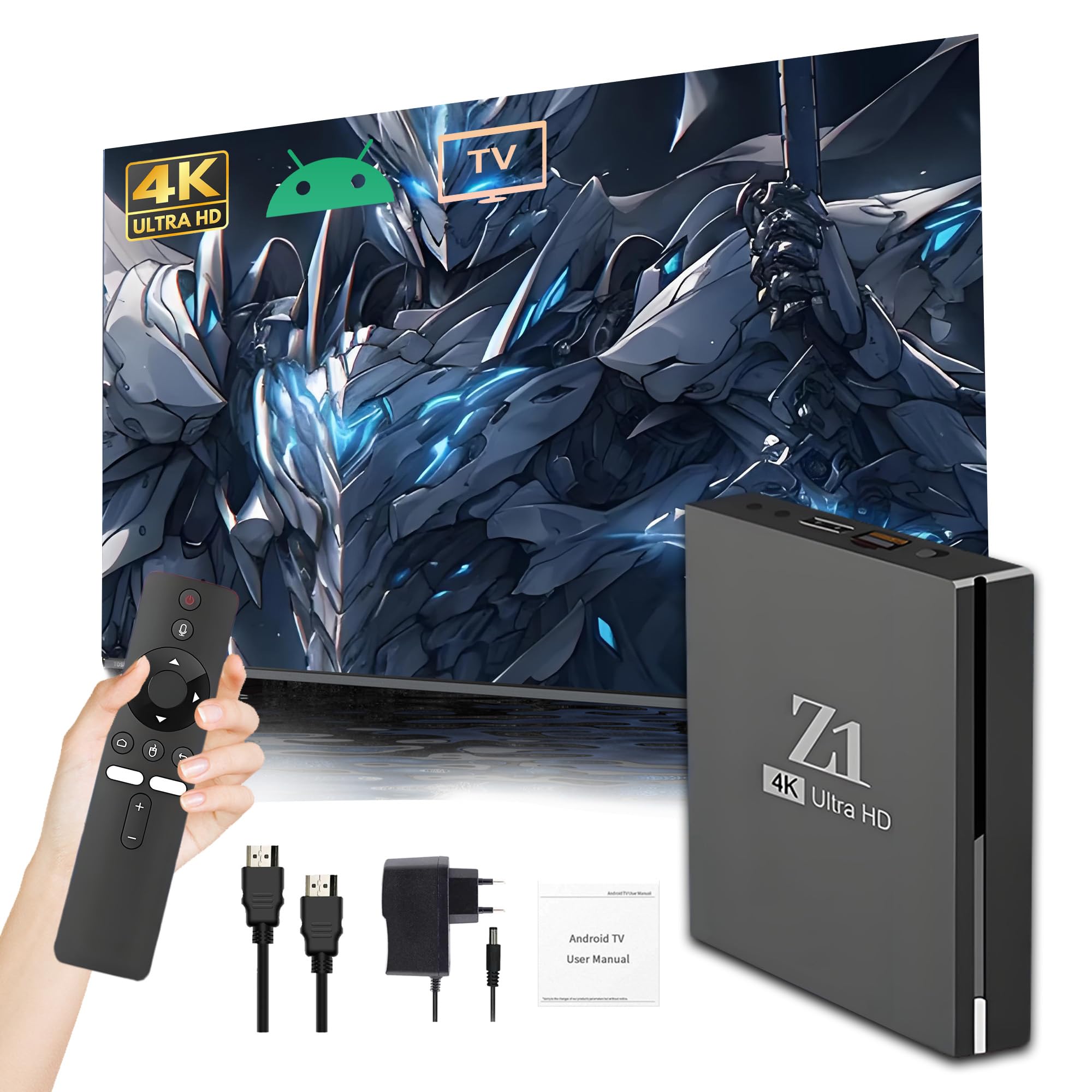 Z1 Android TV Box, 4K Ultra HD Smart Box for TV, Android 10.0 Z1 Android TV Box, 4K Ultra HD Smart Box for TV, Android 10.0