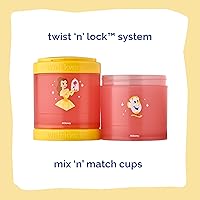 Vista 129 de Whiskware Disney Princess and the Frog, Stackable Snack Containers for Kids, 3 Stackable Snack Cups for School or Travel, Formula and Cupholder Tiana