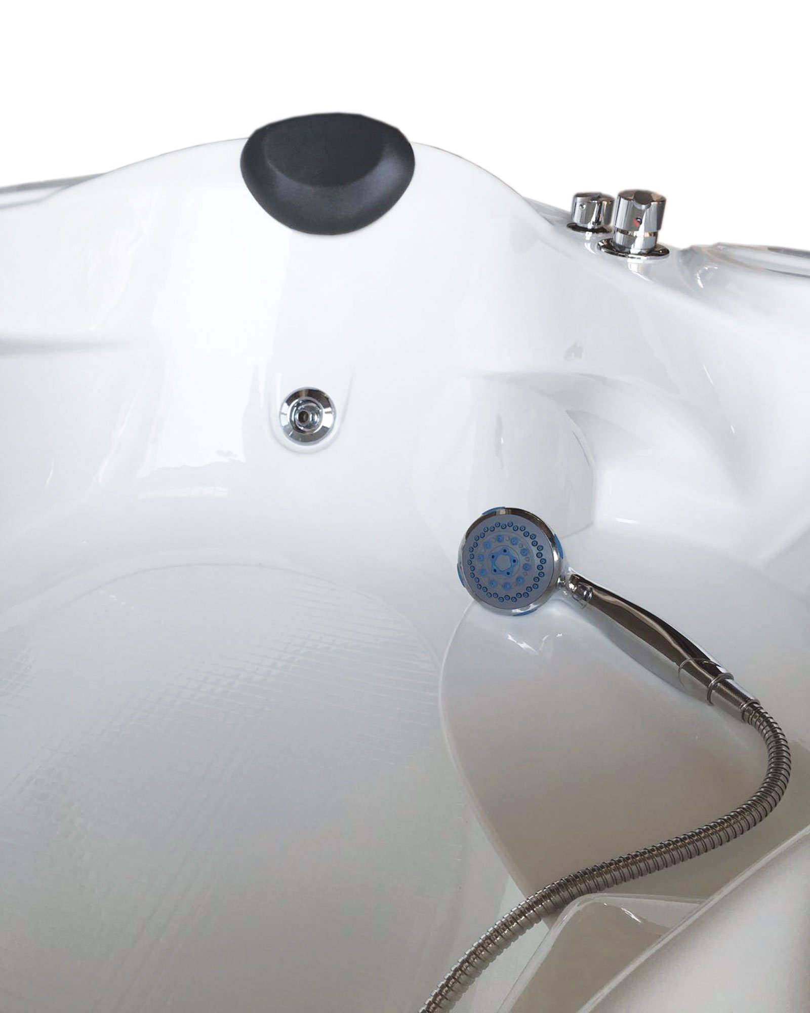 BAIGNOIRE MASSANTE ANGLE Model Las Vegas 150 x 150 cm BALNEO BAIN TOURBILLON SPA Cascade inclus!