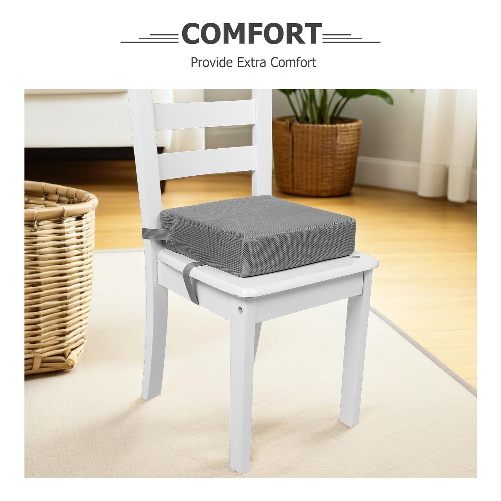 NOLITOY Cojín Elevador para Trona Infantil Grosor con Diseño de Panal para Cojín Antifricción para Asiento Acolchado para Uso Comidas Familiares o Restaurantes