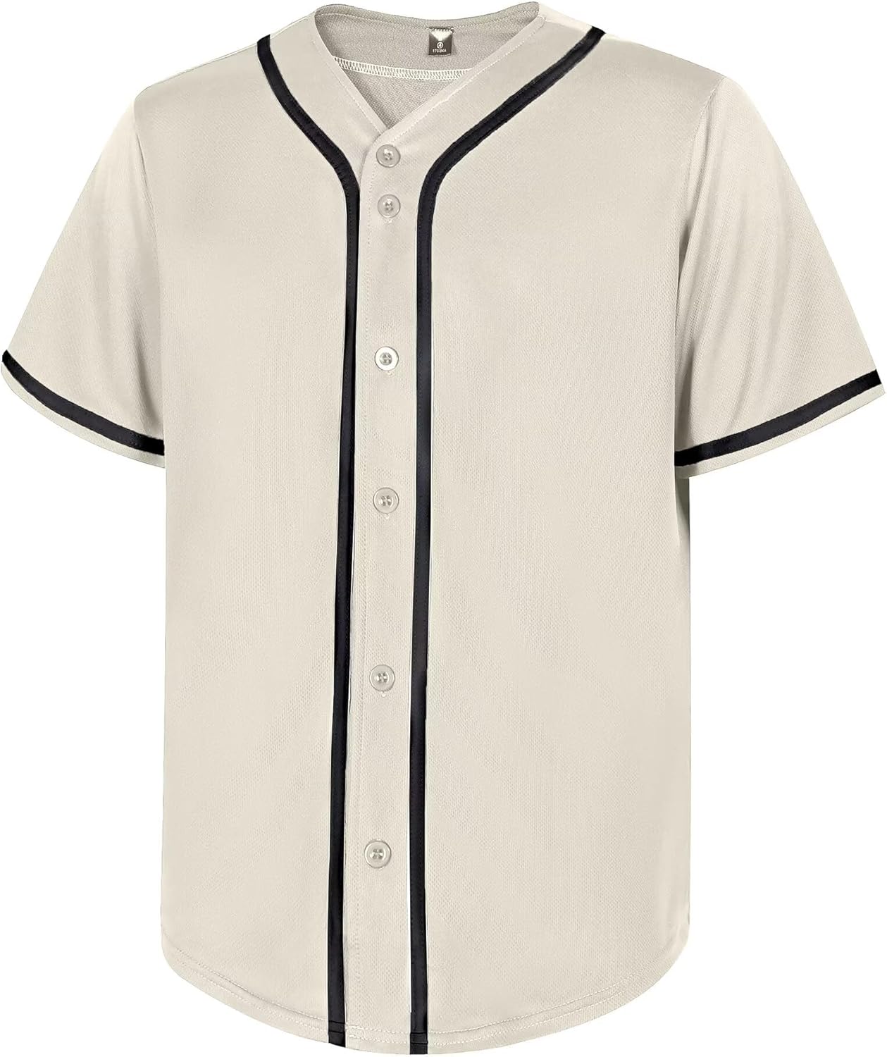 Blank Baseball Jersey For Men Women Full Button Up Short Sleeves Shirts Hip Hop - View #3