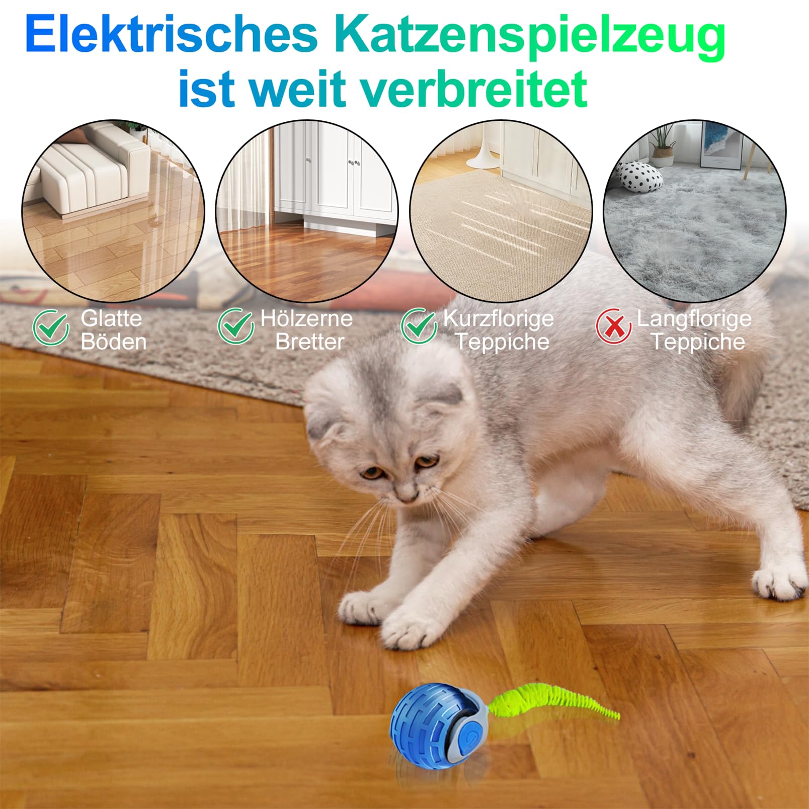 E-TPU Hundeball Mit Schwanz – Interaktiver Spielball Für Hunde, Robust & Federnd