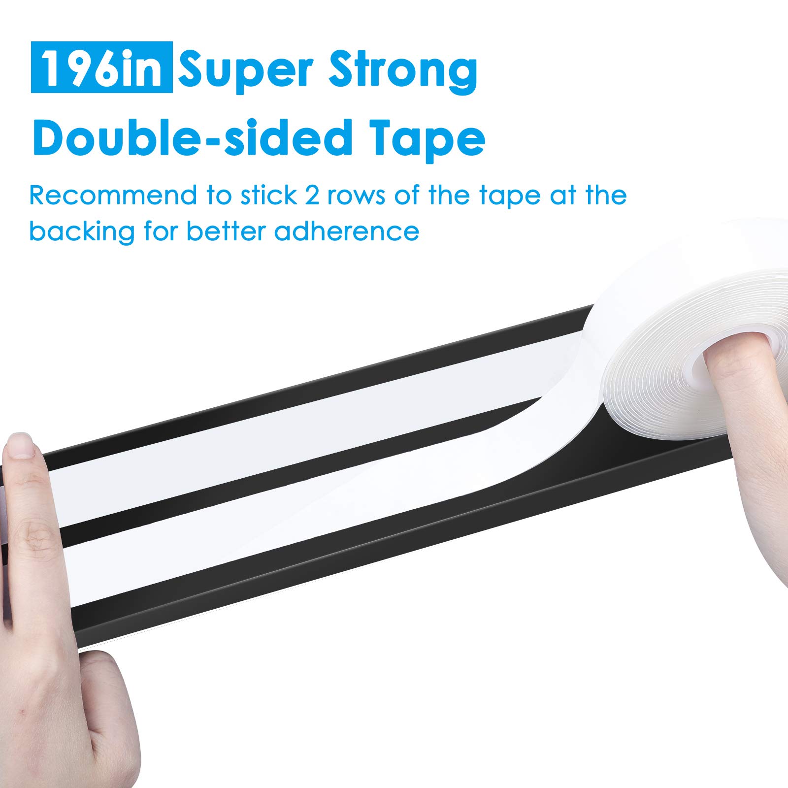 Cable Management 62.8'' J Channel Cable Raceway Black, Under Desk Cable