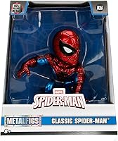 Vista 7 de Jada Toys Marvel - Figura clásica de Spiderman de 4 pulgadas, rojo, talla única