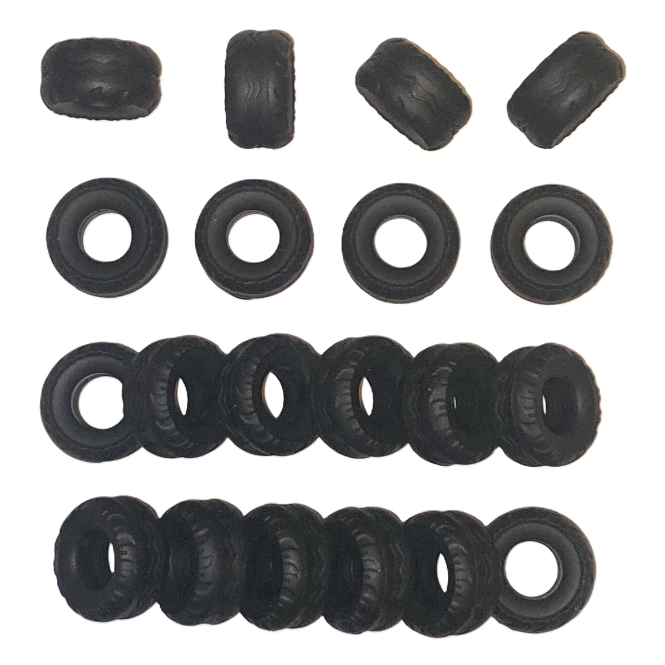 SSC Slot Cars Super Grip Replacement Car Tyres/Tires Set Accessory, Toy Car Tyre Compatible for - Scalextric 4 X 4 Datsun Pick-Up Truck 13.5mm Wide (20)