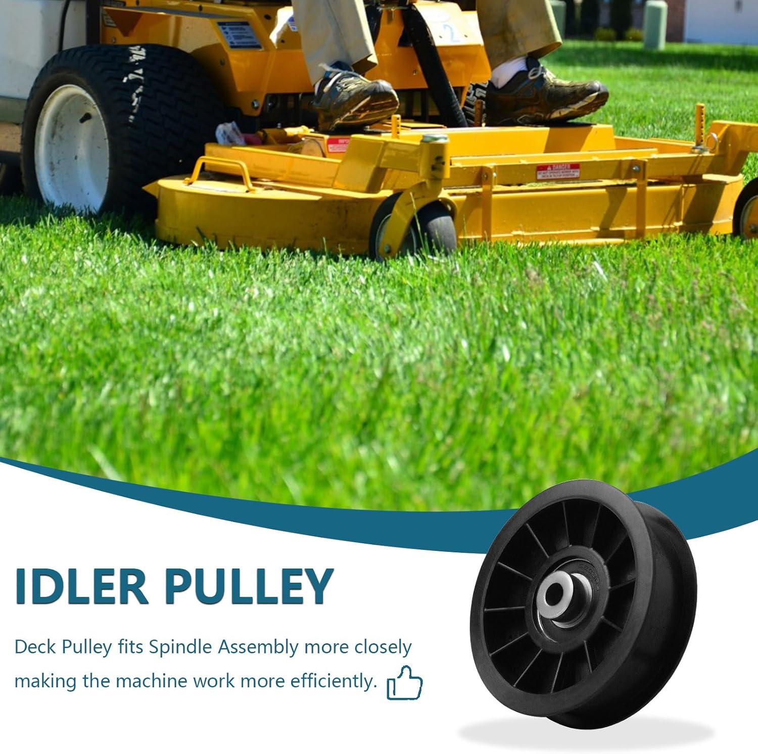 Flat Idler Pulley (116-2456) Fits Z Mater Ti tan Ex Mark Quest Pio neer Radius Riding Mowers (2 Pack)