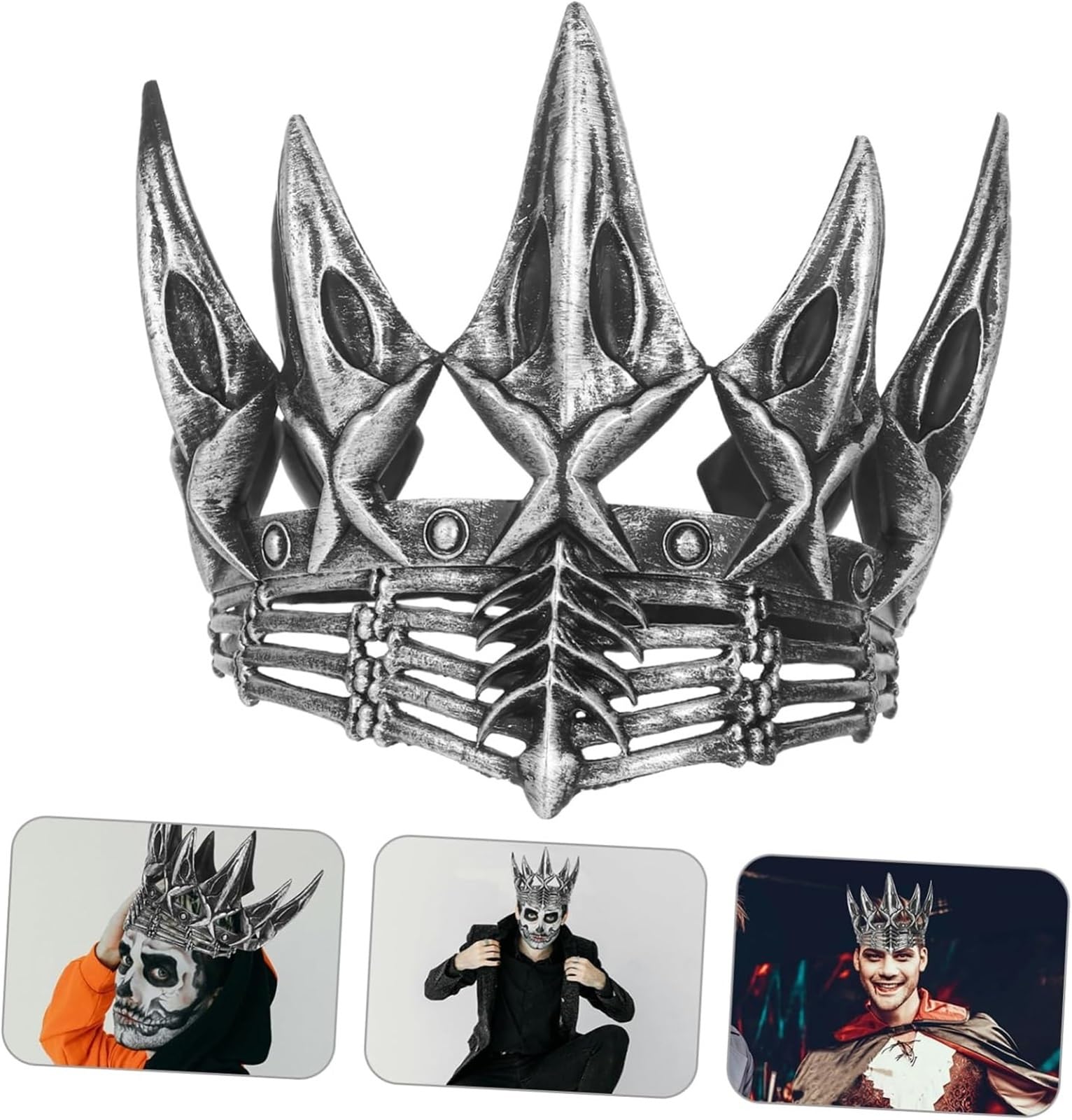 Srebrna korona w stylu vintage, gotycka, cosplay – lekkie, stabilne nakrycie głowy na imprezę dla kobiet i na scenę