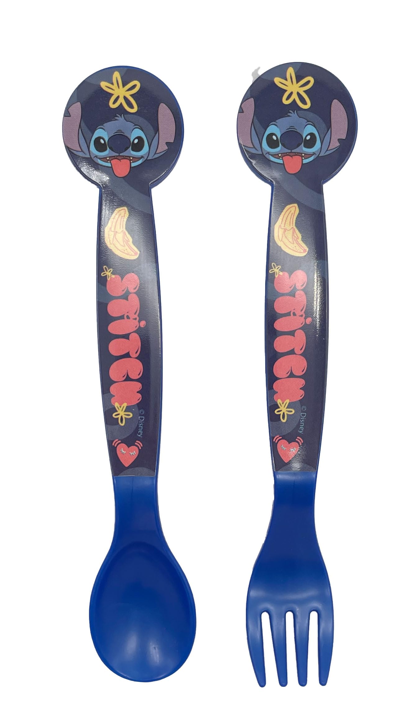 Stitch Set of 2 Reusable Plastic Cutlery Fork and Spoon